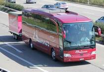 Mercedes Benz Travego de la maison Brunner photographi� le 08.09.2012 � Oensingen 