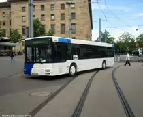 MAN Bus der Firma Baron Reisen am Saarbr�cker Hauptbahnhof. Die Aufnahme des Foto war im August 2012.