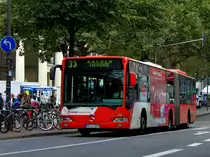 Mercedes Citaro Gelenkbus Nr.188 der ASEAG am 18.09.2012 als Linie 33 nach Fuchserde am Aachener Elisenbrunnen.