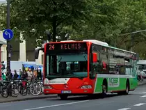 Mercedes Citaro Nr.210 der ASEAG am 18.09.2012 als Linie 24 nach Kelmis (B) am Aachener Elisenbrunnen.