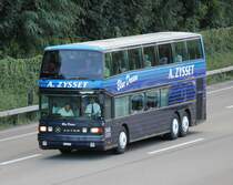 Setra 228 DT Bistrot Bus de la maison Zysset photographi� le 15.09.2012 en direction de B�le