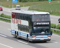 van Hool Astromega (ex-Solmar)de la maison Trans Service - Eurobus  photographi� le 27.05.2012 � Oensingen 