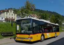 Setra S  315 NF Postauto an der Bahnhofhaltestelle in Urn�sch am 14.09.2012.