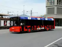 Stadtbus Chur - Solaris Urbino GR 97508 unterwegs vor dem Bahnhof in Chur am 18.09.2012