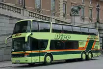 Setra S 328 DT, ehem.  Dirr Stricker , jetzt f�r ein russisches Unternehmen, Stockholm 27.08.2012