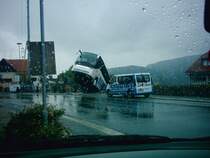 Ein Kssbohrer Setra S411HD mal etwas anders geparkt.