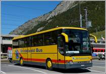 Setra S315 GT-HD Grindelwaldbus am Bahnhof in Andermattt aufgenommen am 16.09.2012.