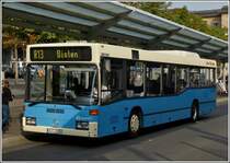 Mercedes-Benz O 405 N an der Haltestelle am Busbahnhof von Saarbrcken aufgenommen.  18.09.2012