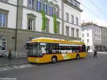 Postauto/PU V�gtlin-Meyer Nr. 274 (Mercedes CitaroII O530BZH) am 14.9.2012 in Winterthur, Schmidgasse, wo er anl�sslich der Blue Tech Messe auf Rundfahrten unterwegs war. Mit diesem Wagen sollten alternative Energien im �ffentlichen Verkehr aufgezeigt werden.
