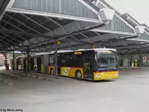 Postauto/Regie Bern Nr. 636 (Mercedes CitaroII O530G) am 26.9.2012 beim Bhf. Bern. Im Jahre 2012 wurden zwei 10-j�hrige Citaro-Gelenkbusse durch deren Nachfolge Modell ersetzt. Sehr zu meiner Freude als 4-t�rige Variante.