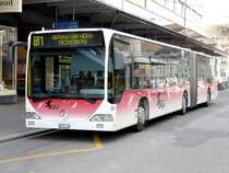 BGU - Neuer besitzer des Mercedes Citaro Gelenkbus Nr.33 BE 281744 ( ex. ABM ) unterwegs von Biel nach Meinisberg bei der Haltestelle in der Bahnhofstrasse am 19.10.2007
