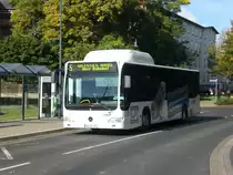 Mercedes-Benz O 530 CNG auf der Linie 5 nach M�hlhausen Wei�es Haus am Bahnhof M�hlhausen.(8.10.2012) 