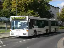 Mercedes-Benz O 405 N (Niederflur-Stadtversion) auf der Linie 131 nach Schlotheim am Bahnhof M�hlhausen.(8.10.2012) 