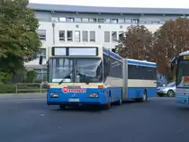 Mercedes-Benz O 405 (Hochflur-Stadtversion) auf Betriebsfahrt am ZOB M�hlhausen.(8.10.2012) 