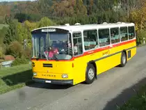 Kammermann, Bern - BE 650'996 - Saurer/Hess RH (ex P 24'233) am 21. Oktober 2012 bei Zumholz