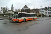 BSU Reservewagen, MB 405N Nr. 63,auf der Linie 2/3 bei der Haltestelle Solothurn Amthausplatz, 04.11.2012.