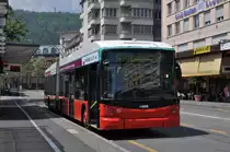 Hess Trolleybus mit der Betriebsnummer 55 auf der Linie 4 beim Bahnhofplatz. Die Aufnahme stammt vom 24.05.2012.