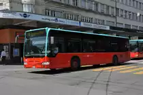 Mercedes Citaro mit der Betriebsnummer 182 auf der Linie 8 beim Bahnhof Biel. Die Aufnahme stammt vom 24.05.2012.
