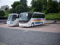 Setra 411 HD von Marx aus Deutschland im Stadthafen Sassnitz am 27.06.2012