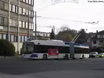 tl Nr. 850 (Hess Swisstrolley 3 BGT-N2C) am 3.11.2012 in Lausanne, Sallaz