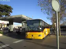 Postauto/Regie Yverdon VD 548 723 (Mercedes Integro O550) am 7.11.2012 beim Bhf. Yverdon-les-Bains.