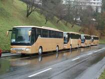 4 Setra 415 GT HD de la maison Vega Tours photographi�s le 27.11.2012 � Berne
