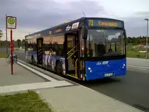 temsa Avenue der Fa. Hagro Transbus, einer Tochter der Eberhardt Reisen, in Karlsruhe-Neureut/Kirchfeld im September 2012. Das Fahrzeug ist mit der Karlsruher  Nightliner -Beklebung versehen und l�ste im Fr�hjahr 2012 einen Mercedes Citaro Nightliner ab. 
