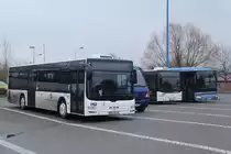 MAN Niederflurbus 3.Generation(Lion's City)abgestellt in H�he ZOB Rostock Hauptbahnhof/S�d.02.12.2012