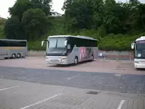 Setra 415 GT-HD von Becker-Touristik aus Deutschland im Stadthafen Sassnitz am 01.07.2012