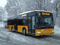 Lengacher, M�nsingen - Nr. 7/BE 619'491 - Mercedes Citaro am 8. Dezember 2012 beim Bahnhof M�nsingen (provisorische Haltestelle)