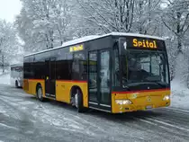 Lengacher, M�nsingen - Nr. 7/BE 619'491 - Mercedes Citaro am 8. Dezember 2012 beim Bahnhof M�nsingen (provisorische Haltestelle)