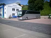 Setra 417 HDH aus Deutschland im Stadthafen Sassnitz am 02.07.2012