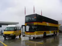 Thepra, Stans. Mercedes-Benz Sprinter (Nr.13) und Neoplan N4426 (Nr.12) in Beckenried, Post. (17.10.2009)