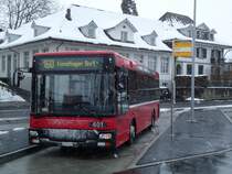 Bernmobil, Bern - Nr. 401/BE 612'401 - MAN/G�ppel am 10. Dezember 2012 beim Bahnhof M�nsingen
