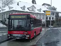 Bernmobil, Bern - Nr. 401/BE 612'401 - MAN/G�ppel am 10. Dezember 2012 beim Bahnhof M�nsingen