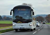 MAN Lion`s Regio von  Laschke Reisen , EU-L 1016 bei Euskirchen - 21.11.2012