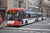 Gelenkbus Van Hool AGG300 von ASEAG Aachen, Aufnahme am 22.12.2012