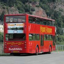 MAN SD 202  Musel Hopper  als Sightseeing Bus in Trier am Zurlaubener Ufer.(5.8.2012)