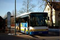 Ein  SETRA der Regional Bus Oberlausitz wartet auf umsteigende Fahrg�ste am Bahnhof Neustadt (Sachsen)28.12.2012 gegen 14:00 Uhr 