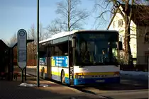 Ein  SETRA der Regional Bus Oberlausitz wartet auf umsteigende Fahrg�ste am Bahnhof Neustadt (Sachsen)28.12.2012 gegen 14:00 Uhr 