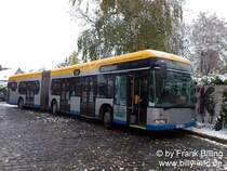 27.10.2012, Wagen 329, als P�sna-Park-Linie, bei Hst. Meusdorf