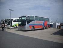 Scania Irizar von Strunk aus Deutschland im Stadthafen Sassnitz am 03.07.2012
