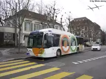 tl Nr. 462 ''Services Industriels Lausanne'' (Van Hool A330 CNG) am 22.12.2012 in Lausanne, Montbenon. 