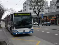 VBZ - Mercedes Citaro  Nr.421 ZH 745721 unterwegs auf der Linie 80 in Z�rich Altstetten am 01.01.2013