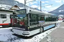 Ein TMR Skibus (Renault) von Verbier abgestellt in Orsi�res, 13.01.2013. 