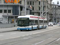 VBZ - Hess-Swisstrolley BGGT-N2C Nr.66 unterwegs auf der Linie 31 in Zrich am 01.01.2013