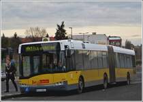 Solaris Alpino Gelenkbus aufgnommen am Hbf in Berlin am 25.12.2012.