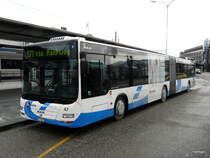 BOGG - MAN Lion`s City Nr.47 SO 183015 unterwegs auf der Linie 571 bei den Haltstellen vor dem Bahnhof Olten am 16.01.2013