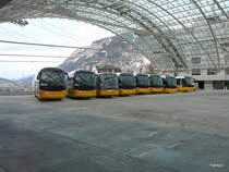 Postauto - MAN Lion`s Regio Parade bei den Postautohaltestellen in Chur am 20.01.2013