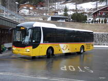 Postauto - MAN Lion`s Regio GR 162987 bei der Postautohaltestelle in Tiefencastel am 20.01.2013